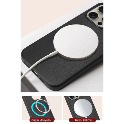 HDD Apple iPhone 15 Pro Max HBC-242 Dividing Magsafe Kapak - Titan Gri