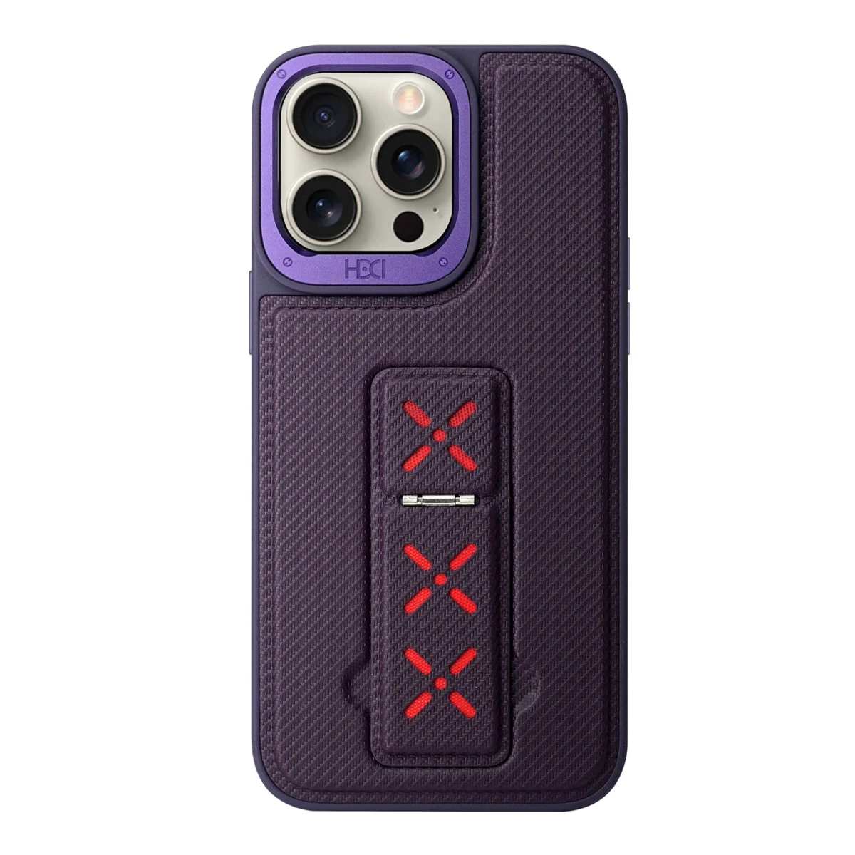 HDD Apple iPhone 15 Pro Max HBC-248 Lima Standlı Kapak - Derin Mor