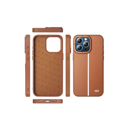 HDD Apple iPhone 15 Pro Max Kılıf HBC-155 Lizbon Kapak - Kahverengi