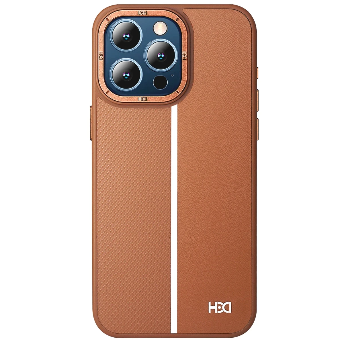 HDD Apple iPhone 15 Pro Max Kılıf HBC-155 Lizbon Kapak - Kahverengi