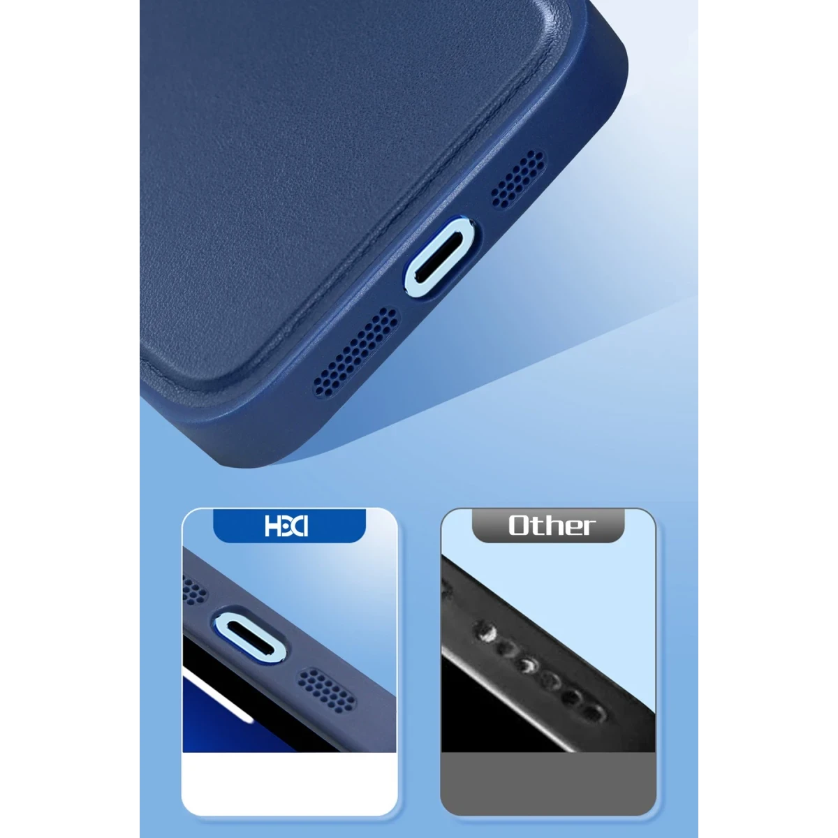 HDD Apple iPhone 15 Pro Max Kılıf HD Deri Luxury Magnet Kartvizitli Kapak - Derin Mor