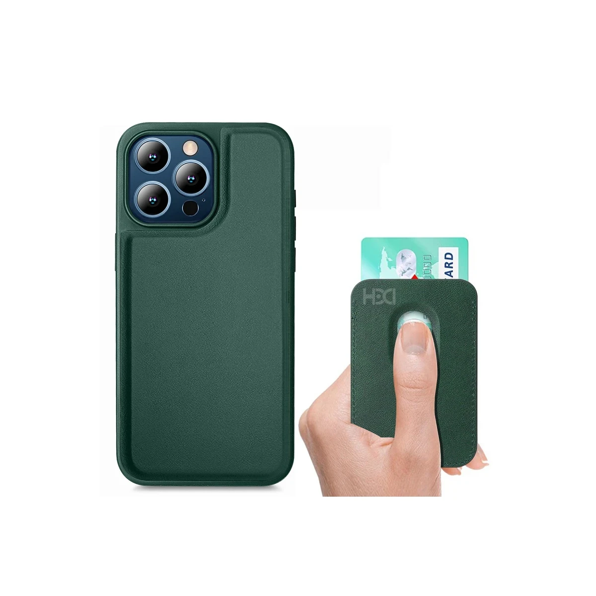 HDD Apple iPhone 15 Pro Max Kılıf HD Deri Luxury Magnet Kartvizitli Kapak - Derin Mor