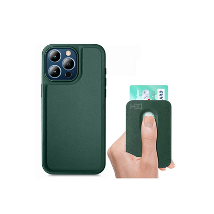 HDD Apple iPhone 15 Pro Max Kılıf HD Deri Luxury Magnet Kartvizitli Kapak - Derin Mor