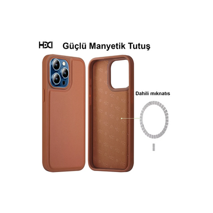 HDD Apple iPhone 15 Pro Max Kılıf HD Deri Luxury Magnet Kartvizitli Kapak - Derin Mor