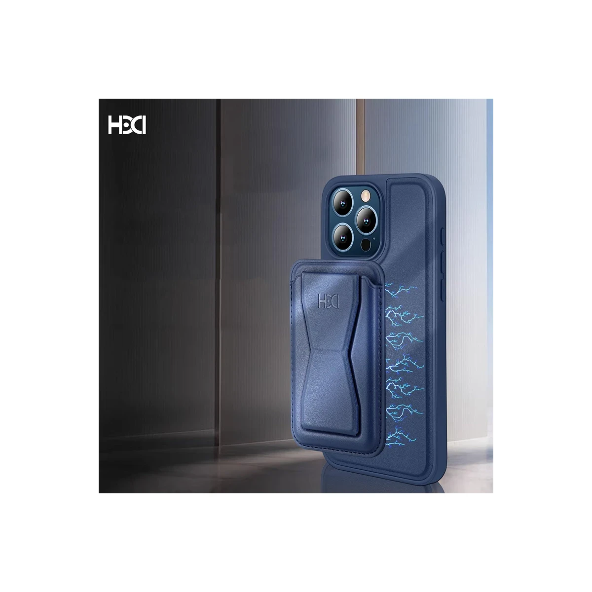 HDD Apple iPhone 15 Pro Max Kılıf HD Deri Luxury Magnet Kartvizitli Kapak - Derin Mor