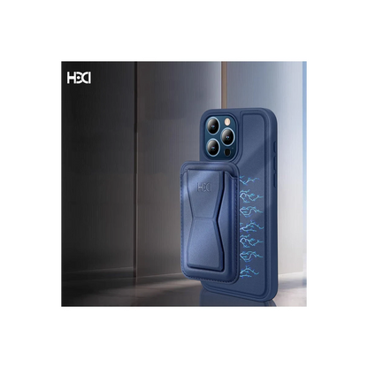 HDD Apple iPhone 15 Pro Max Kılıf HD Deri Luxury Magnet Kartvizitli Kapak - Derin Mor