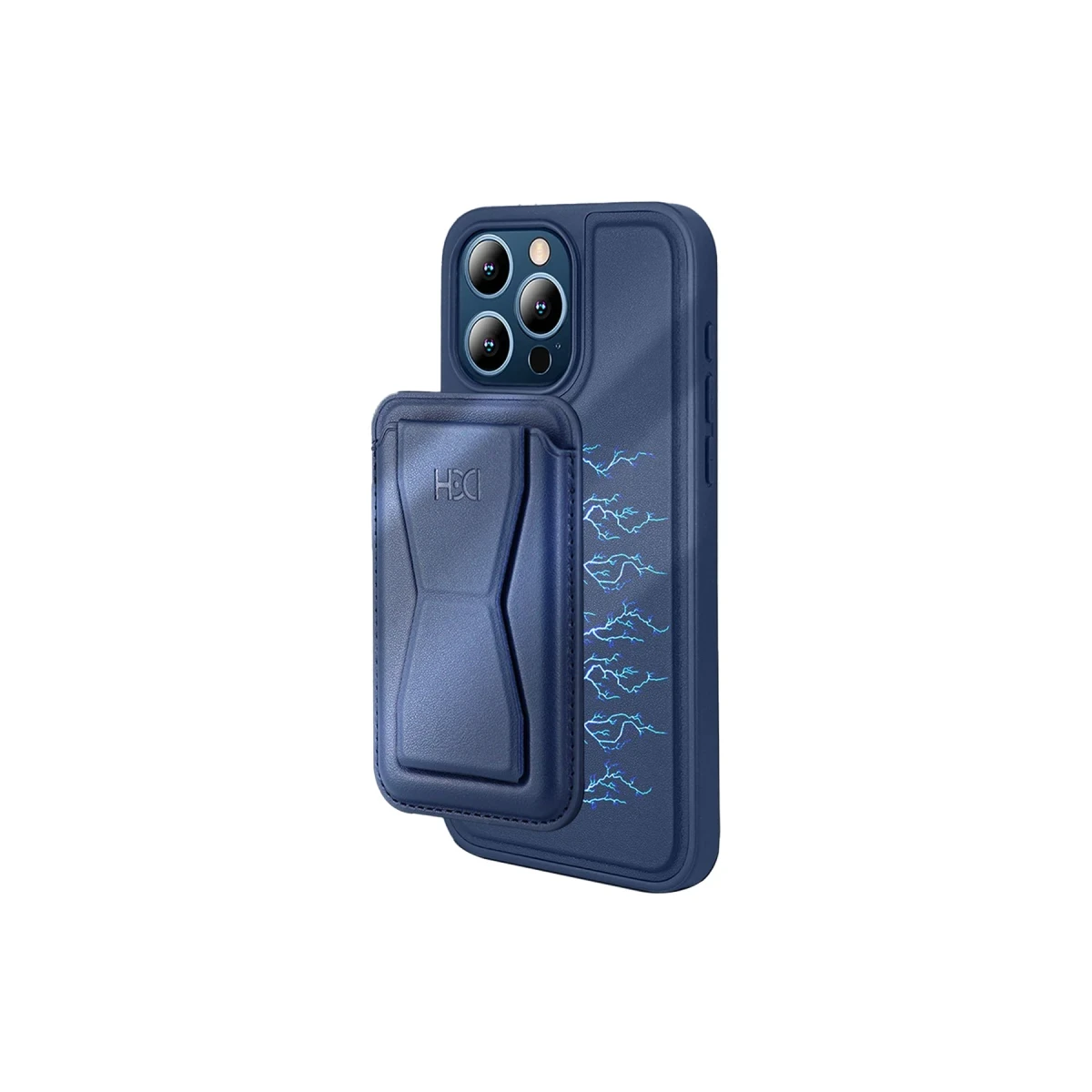 HDD Apple iPhone 15 Pro Max Kılıf HD Deri Luxury Magnet Kartvizitli Kapak - Derin Mor