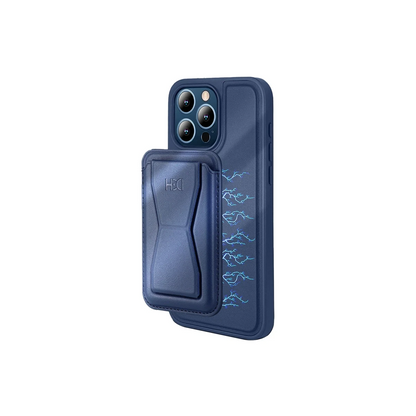 HDD Apple iPhone 15 Pro Max Kılıf HD Deri Luxury Magnet Kartvizitli Kapak - Derin Mor