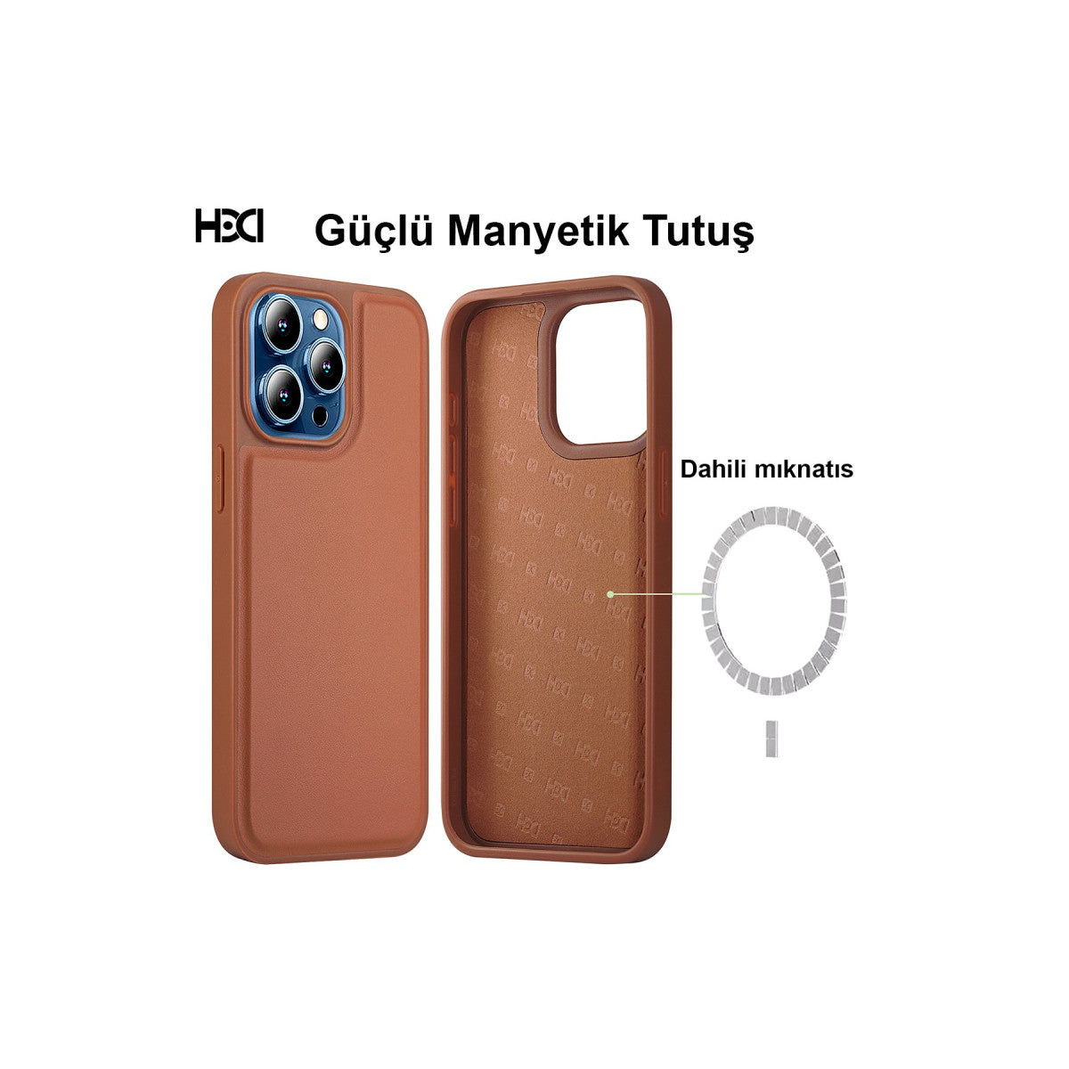 HDD Apple iPhone 15 Pro Max Kılıf HD Deri Luxury Magnet Kartvizitli Kapak
