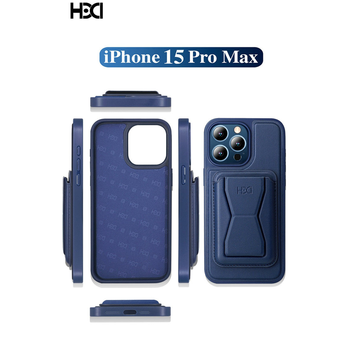HDD Apple iPhone 15 Pro Max Kılıf HD Deri Luxury Magnet Kartvizitli Kapak