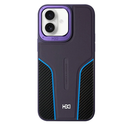 HDD Apple iPhone 16 HBC-264 Lambor Karbon Fiber Sport Kapak - Derin Mor