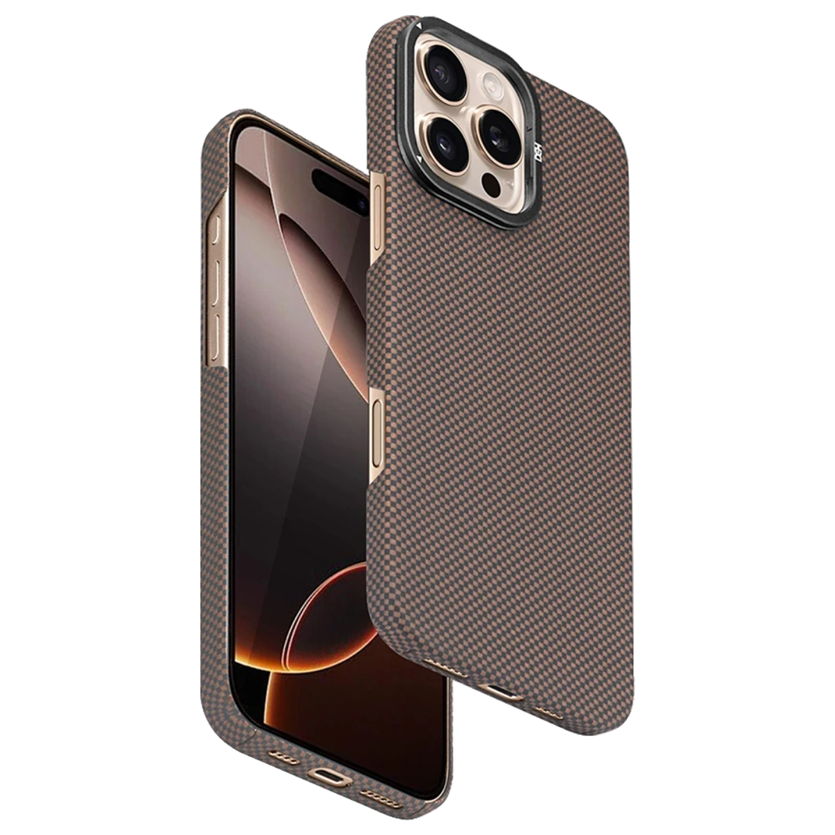 HDD Apple iPhone 16 Pro Blaze 1000D Kevlar Magsafe Kılıf - Gold
