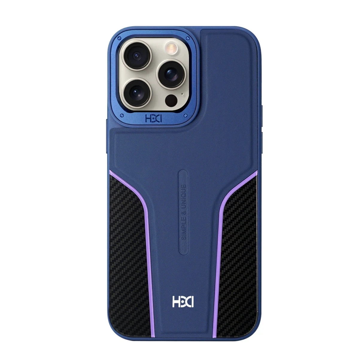 HDD Apple iPhone 16 Pro HBC-264 Lambor Karbon Fiber Sport Kapak - Lacivert