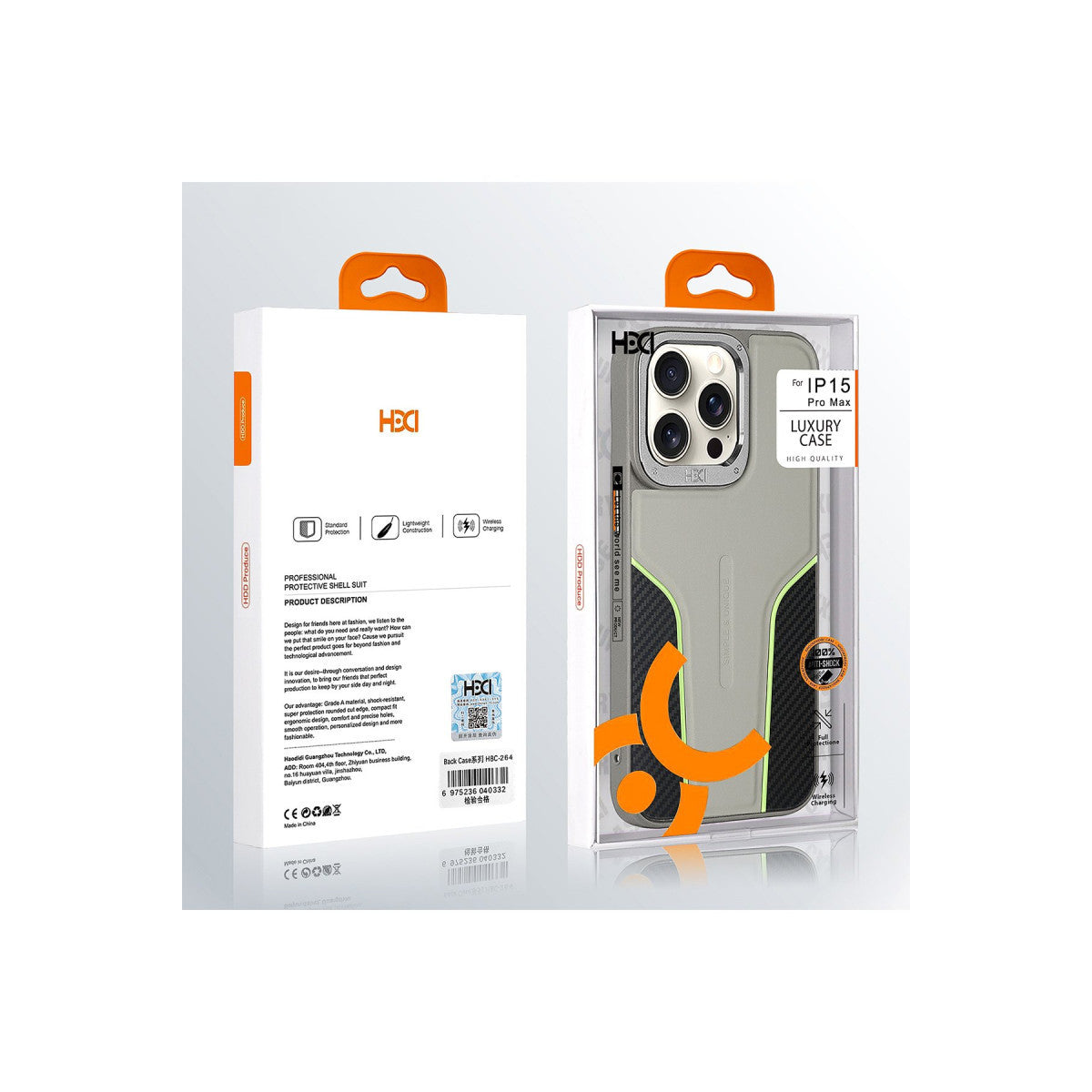 HDD Apple iPhone 16 Pro HBC-264 Lambor Karbon Fiber Sport Kapak