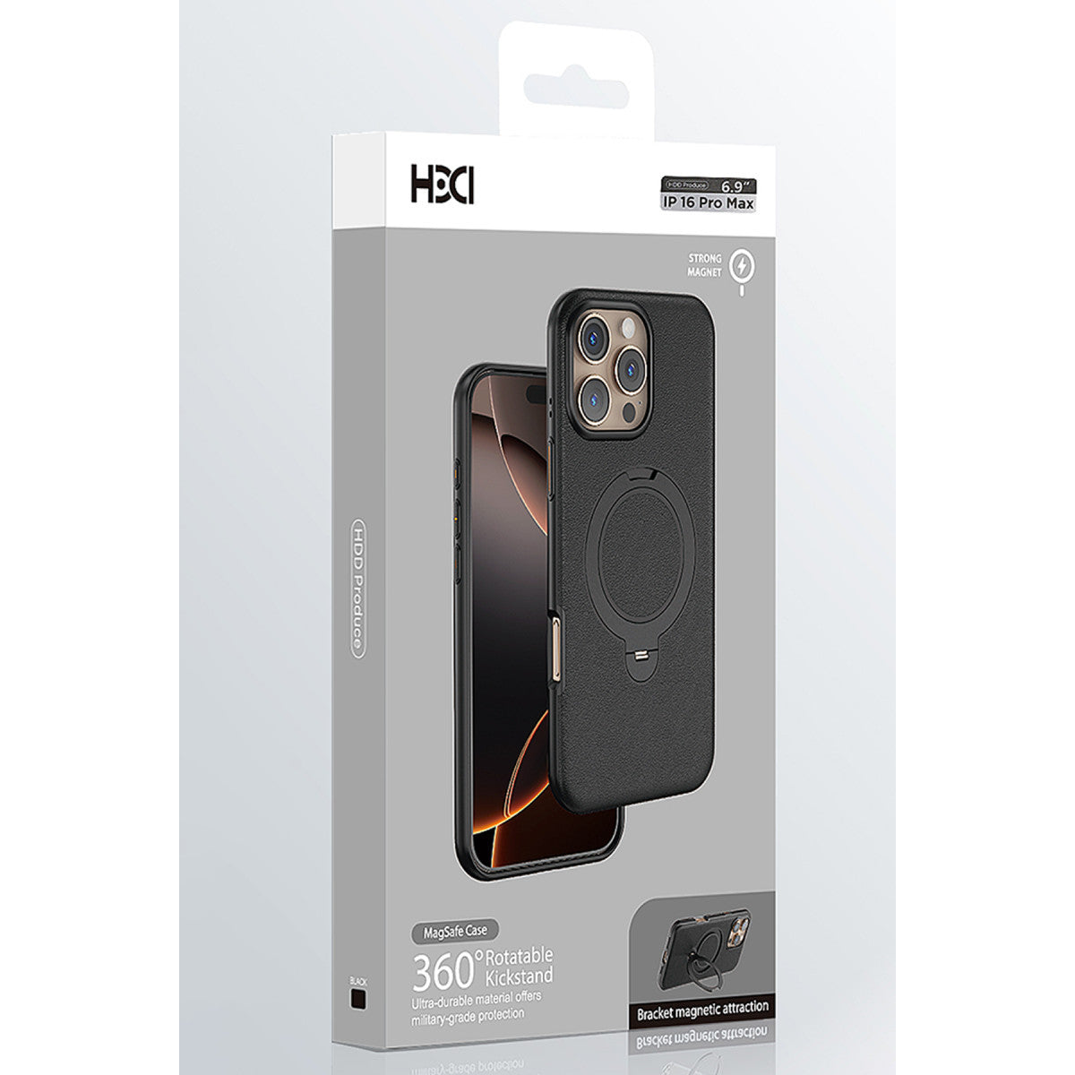 HDD Apple iPhone 16 Pro Vapor Deri Magsafe Standlı Kılıf