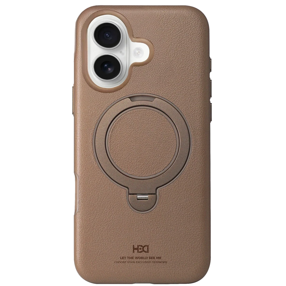 HDD Apple iPhone 16 Vapor Deri Magsafe Standlı Kılıf - Gold