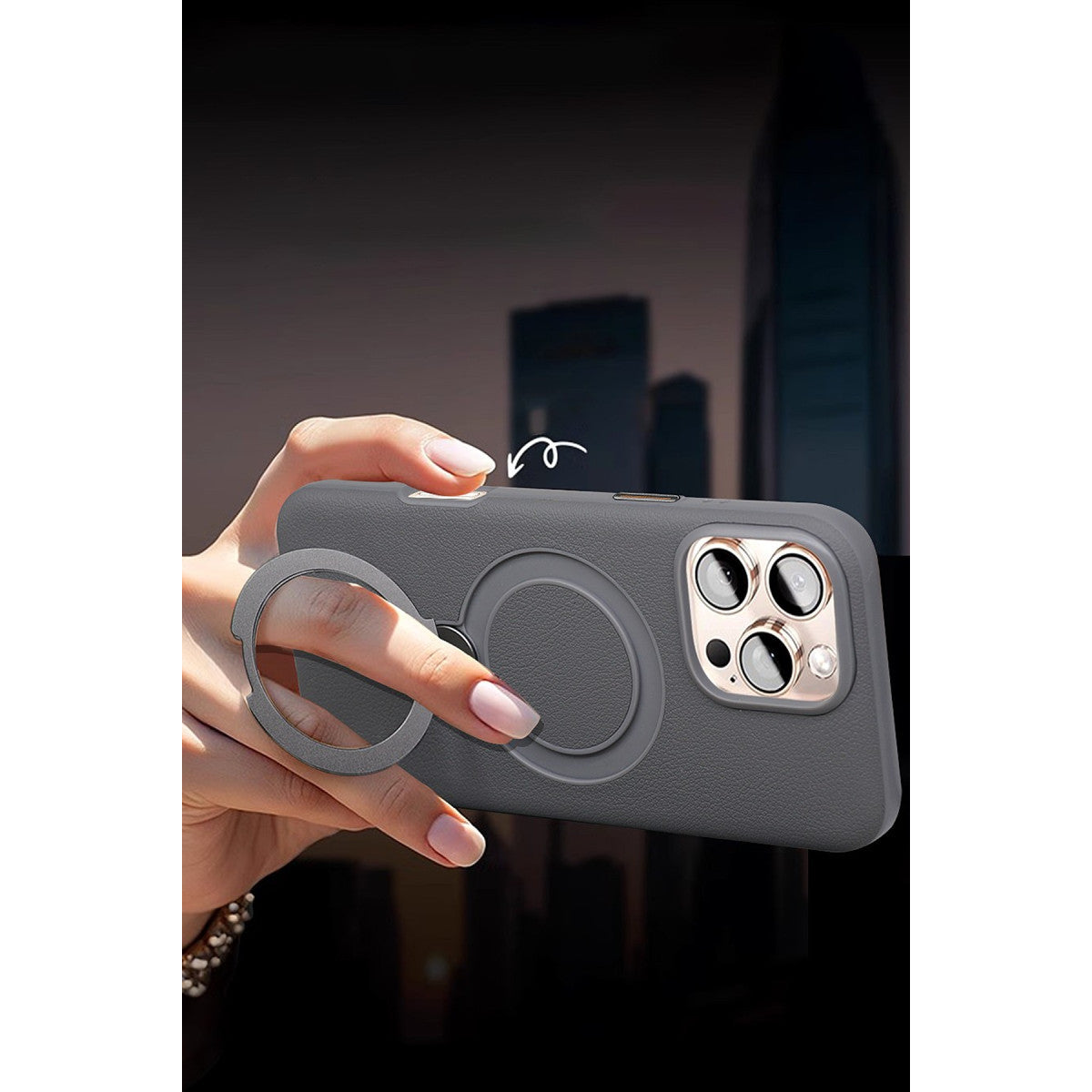 HDD Apple iPhone 16 Vapor Deri Magsafe Standlı Kılıf