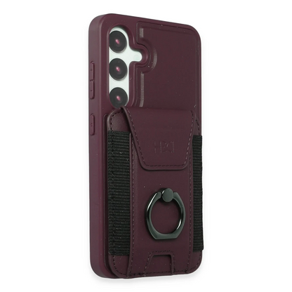 HDD Samsung Galaxy S24 HBC-228 Havana Magnet Kartvizitli Kapak - Derin Mor