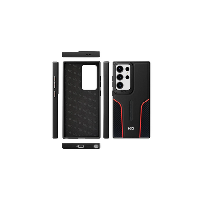 HDD Samsung Galaxy S24 Ultra HBC-264 Lambor Karbon Fiber Sport Kapak - Derin Mor