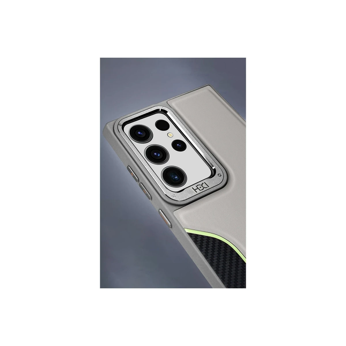 HDD Samsung Galaxy S24 Ultra HBC-264 Lambor Karbon Fiber Sport Kapak - Natural Grey