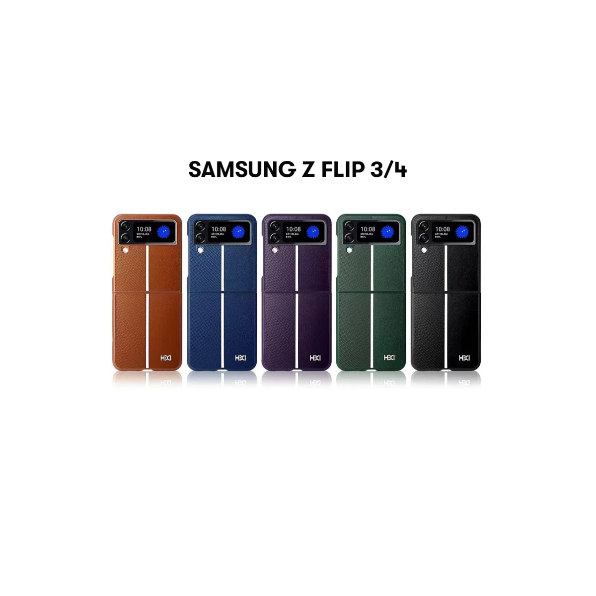 HDD Samsung Galaxy Z Flip 4 Kılıf HBC-155 Lizbon Kapak - Derin Mor
