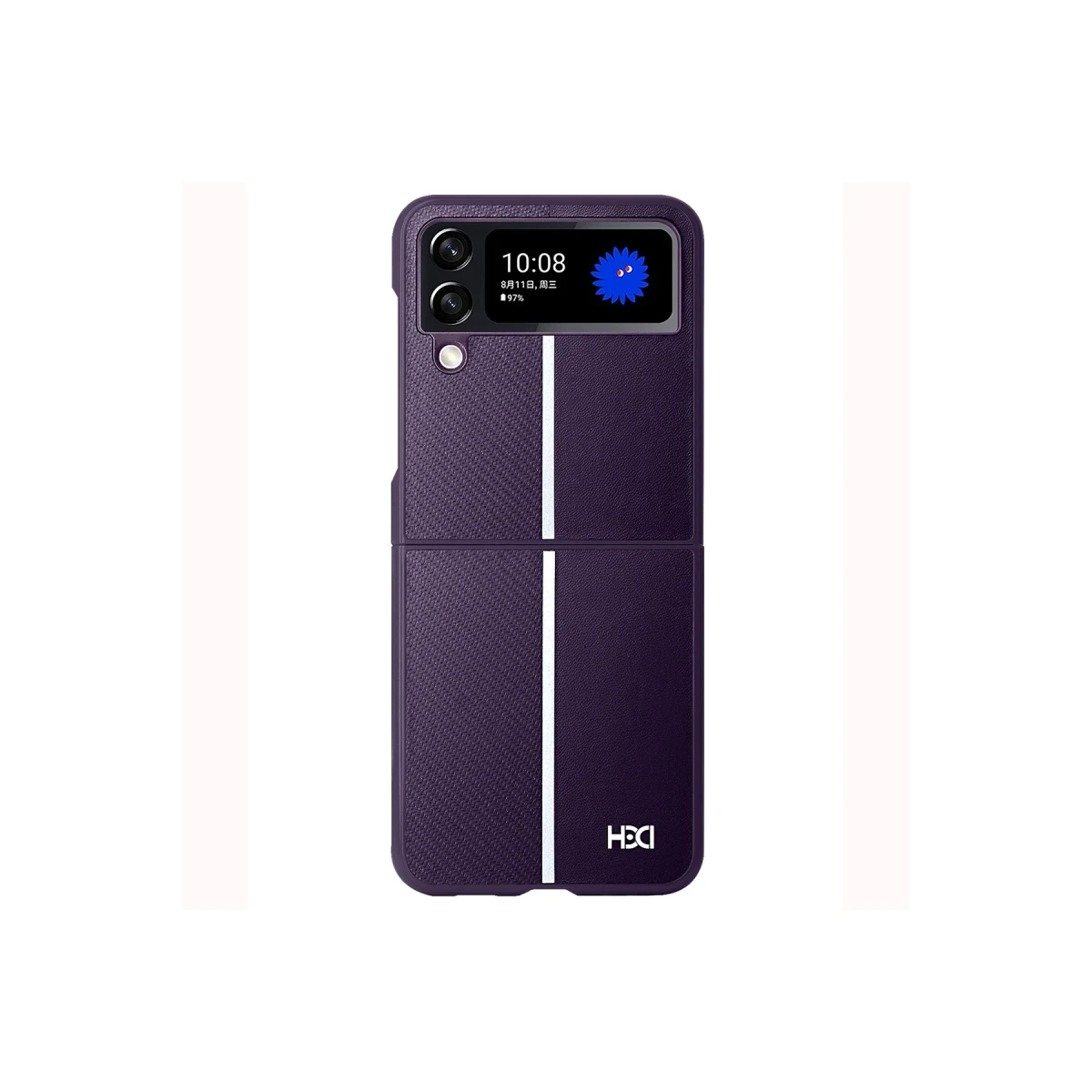 HDD Samsung Galaxy Z Flip 4 Kılıf HBC-155 Lizbon Kapak - Derin Mor