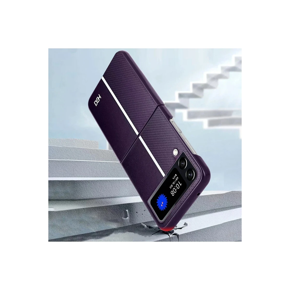 HDD Samsung Galaxy Z Flip 4 Kılıf HBC-155 Lizbon Kapak - Siyah