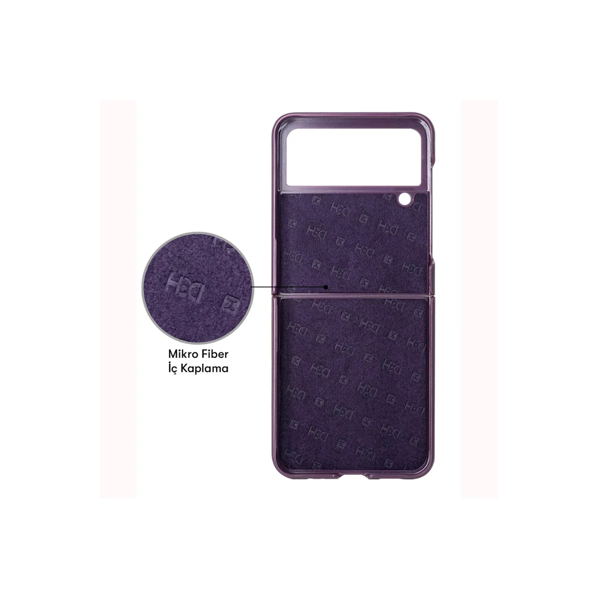 HDD Samsung Galaxy Z Flip 4 Kılıf HBC-155 Lizbon Kapak - Siyah