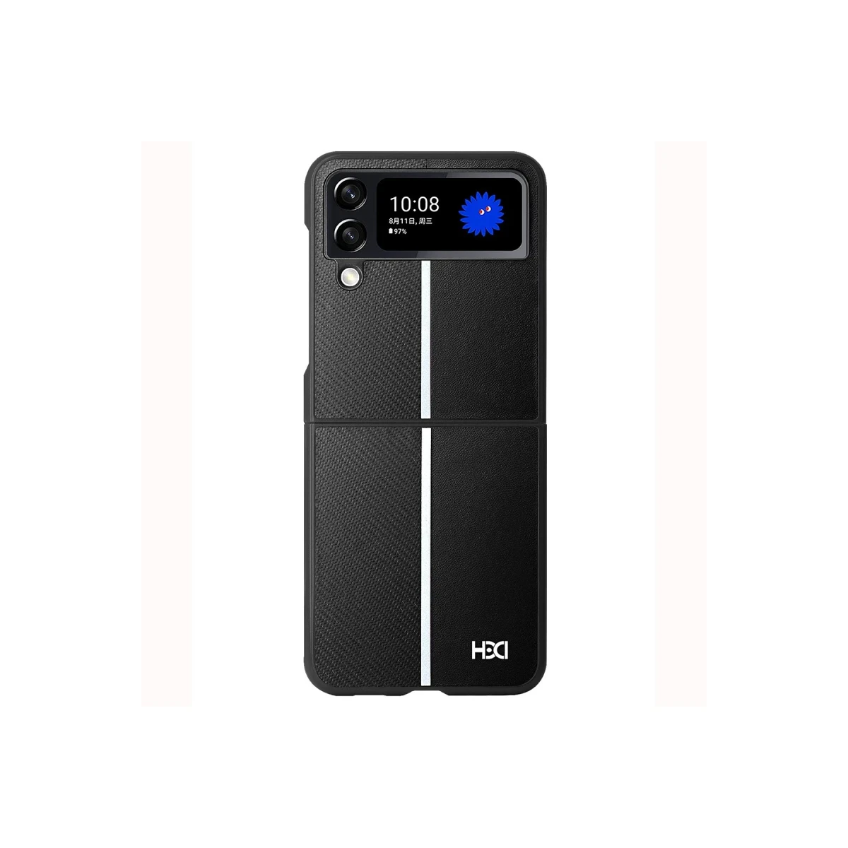 HDD Samsung Galaxy Z Flip 4 Kılıf HBC-155 Lizbon Kapak - Siyah