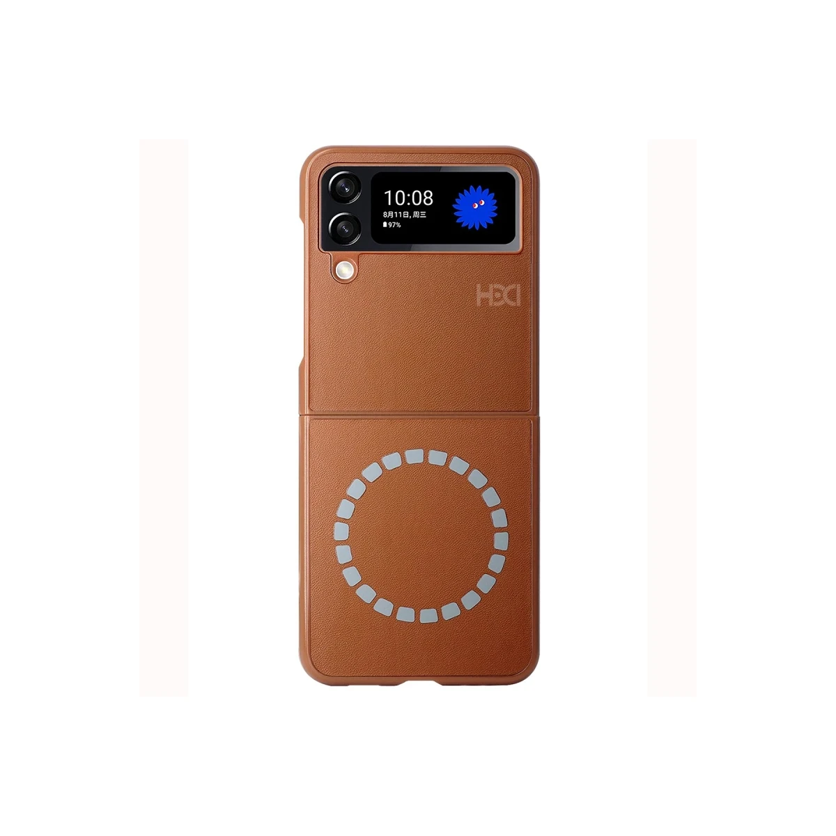 HDD Samsung Galaxy Z Flip 4 Kılıf HBC-156 Forum Magneticsafe Kapak - Kahverengi