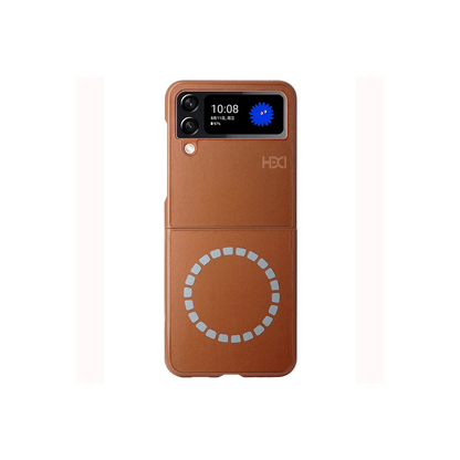 HDD Samsung Galaxy Z Flip 4 Kılıf HBC-156 Forum Magneticsafe Kapak - Kahverengi