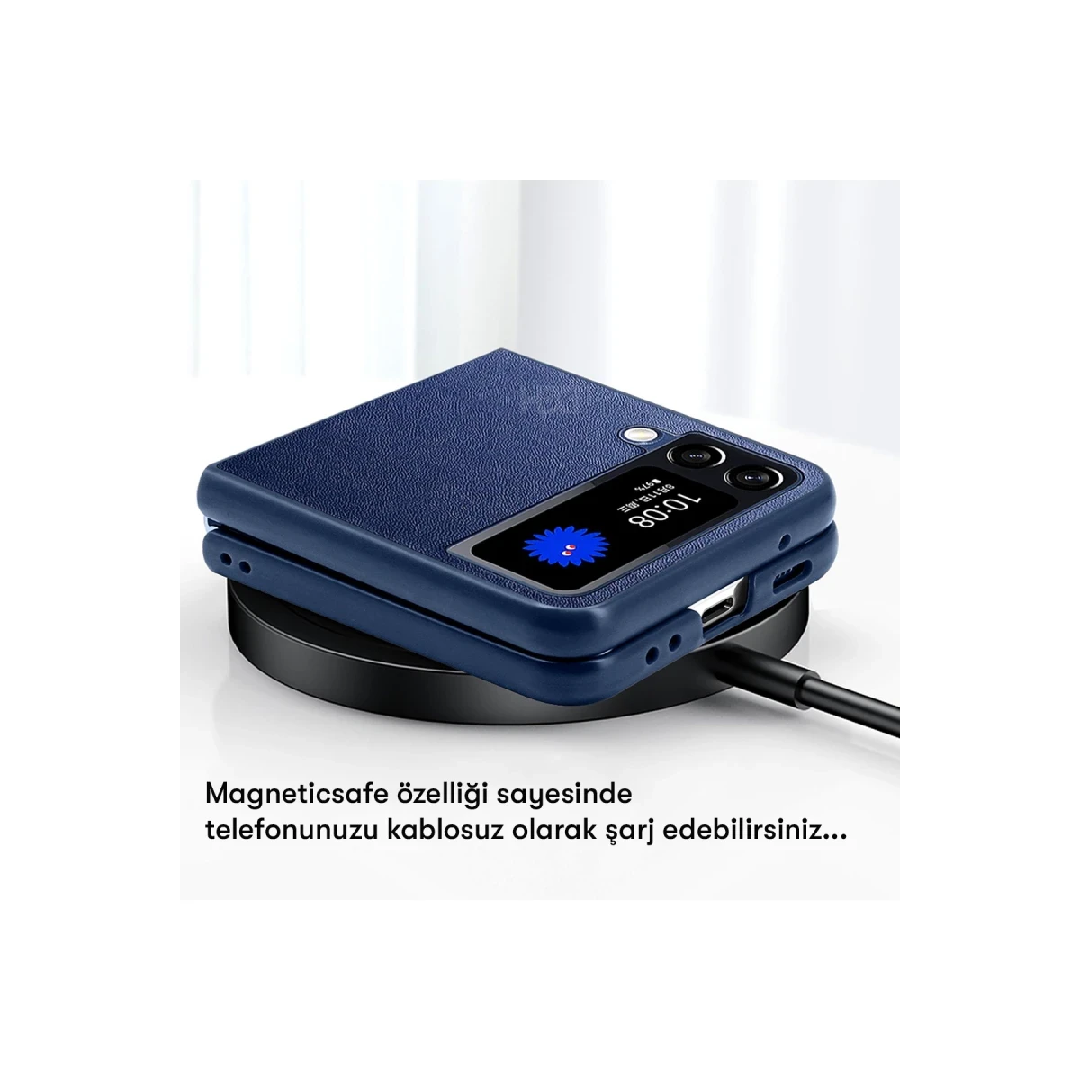 HDD Samsung Galaxy Z Flip 4 Kılıf HBC-156 Forum Magneticsafe Kapak - Kahverengi