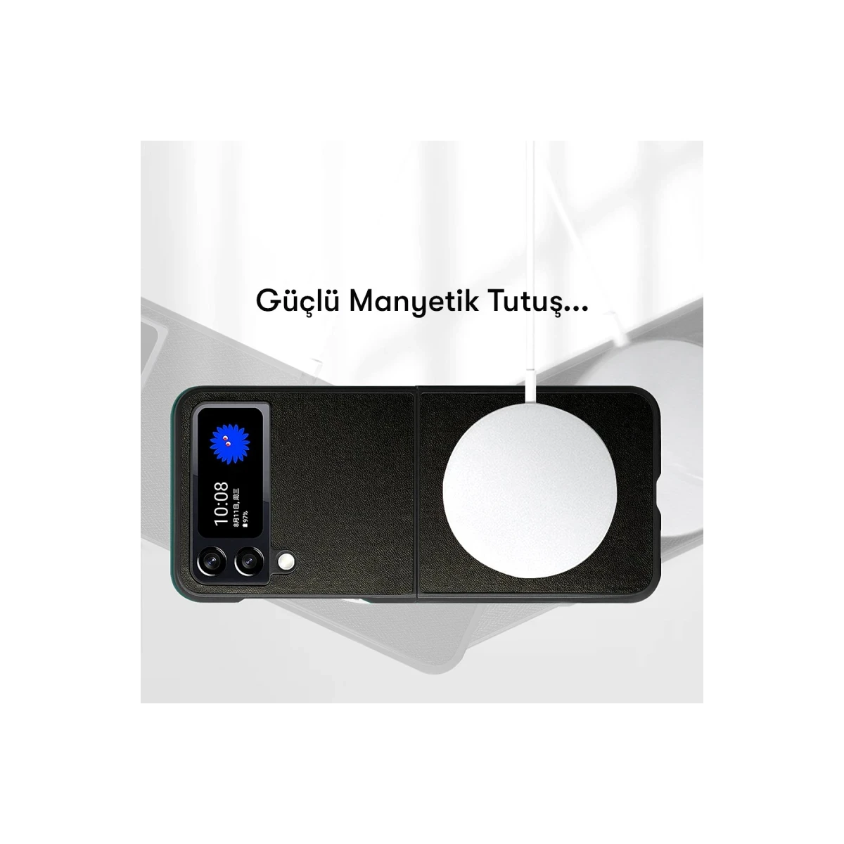 HDD Samsung Galaxy Z Flip 4 Kılıf HBC-156 Forum Magneticsafe Kapak - Kahverengi