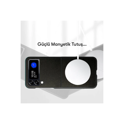 HDD Samsung Galaxy Z Flip 4 Kılıf HBC-156 Forum Magneticsafe Kapak - Siyah