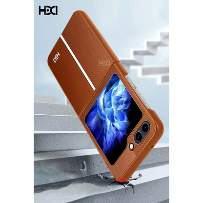 HDD Samsung Galaxy Z Flip 5 Kılıf HBC-155 Lizbon Kapak - Kahverengi