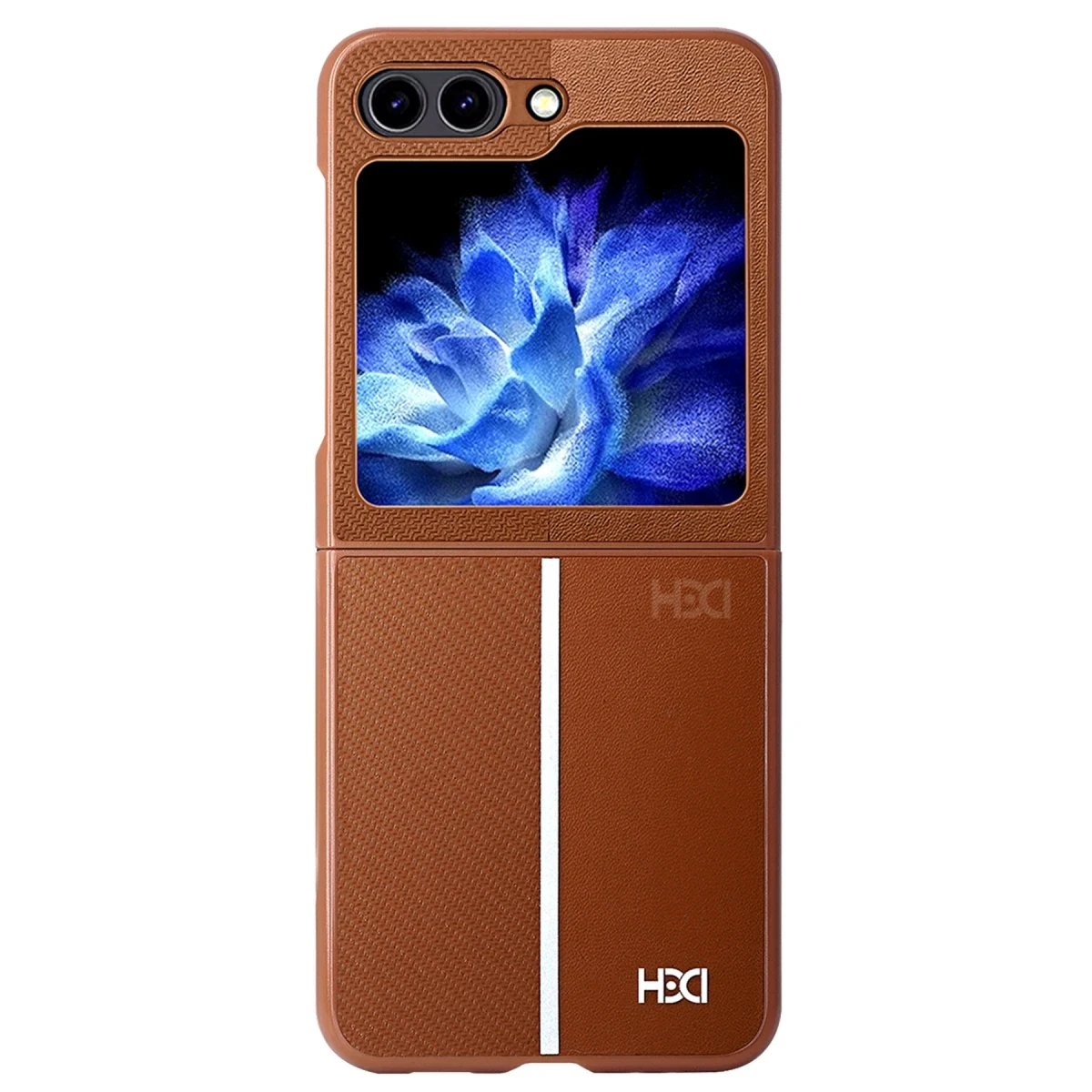 HDD Samsung Galaxy Z Flip 5 Kılıf HBC-155 Lizbon Kapak - Kahverengi