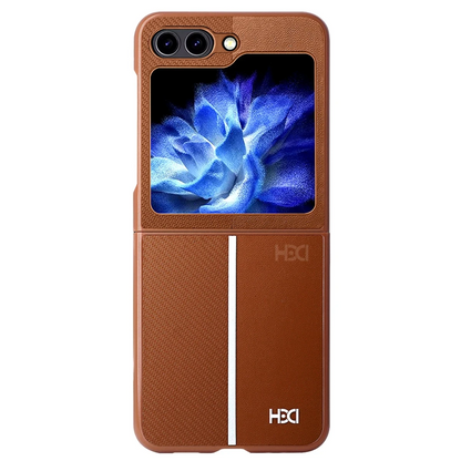 HDD Samsung Galaxy Z Flip 5 Kılıf HBC-155 Lizbon Kapak - Kahverengi