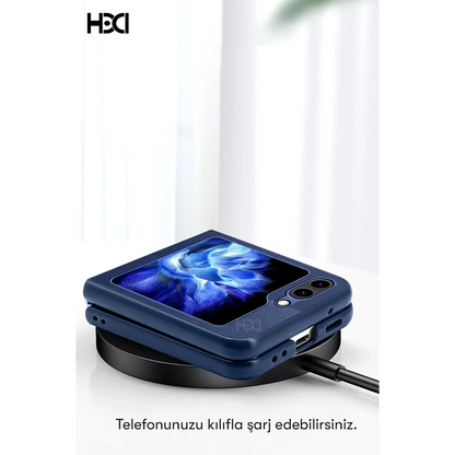 HDD Samsung Galaxy Z Flip 5 Kılıf HBC-155 Lizbon Kapak - Siyah