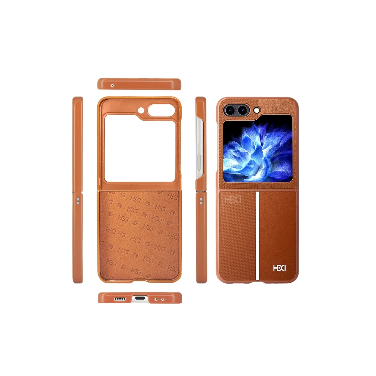 HDD Samsung Galaxy Z Flip 5 Kılıf HBC-155 Lizbon Kapak - Siyah