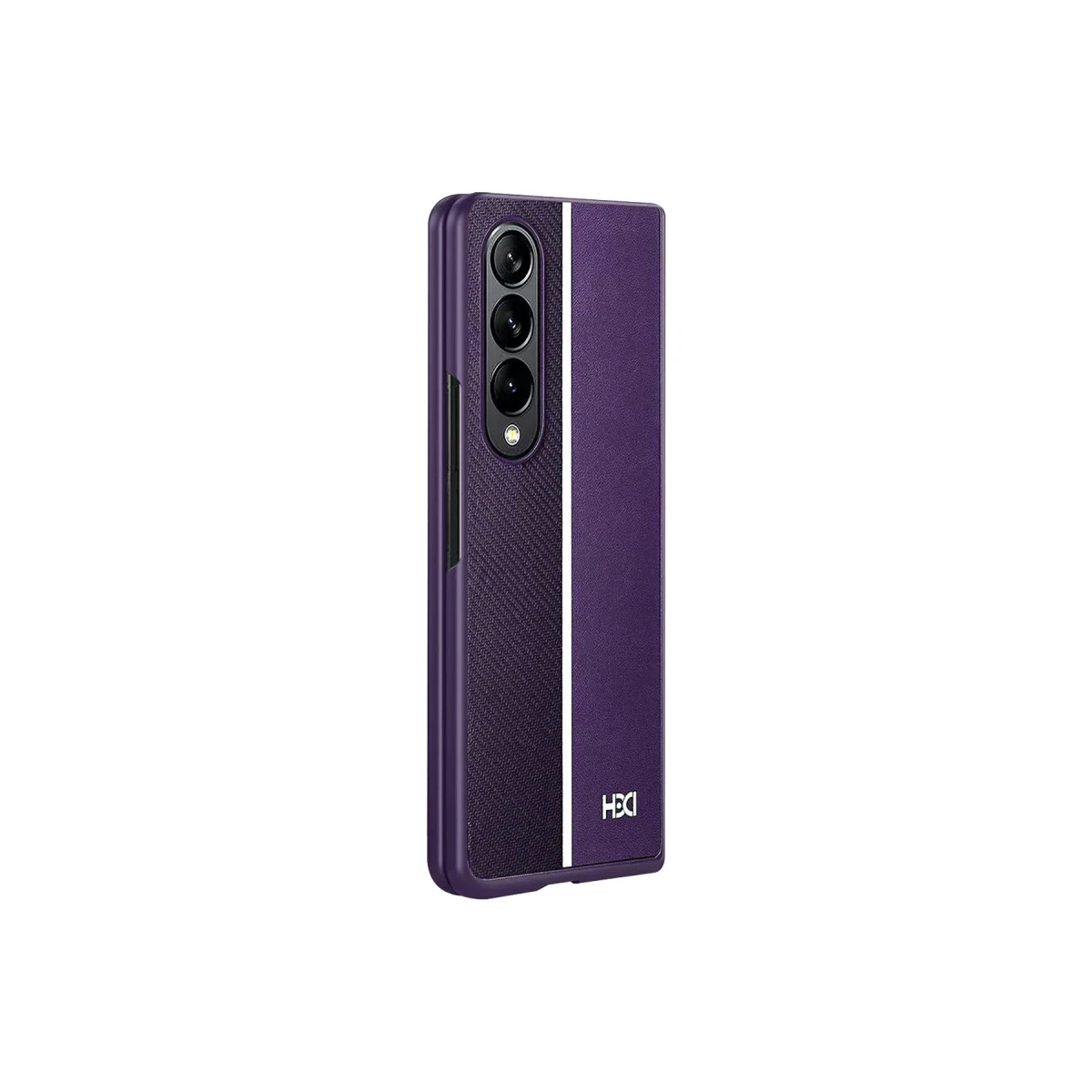 HDD Samsung Galaxy Z Fold 3 Kılıf HBC-155 Lizbon Kapak - Derin Mor