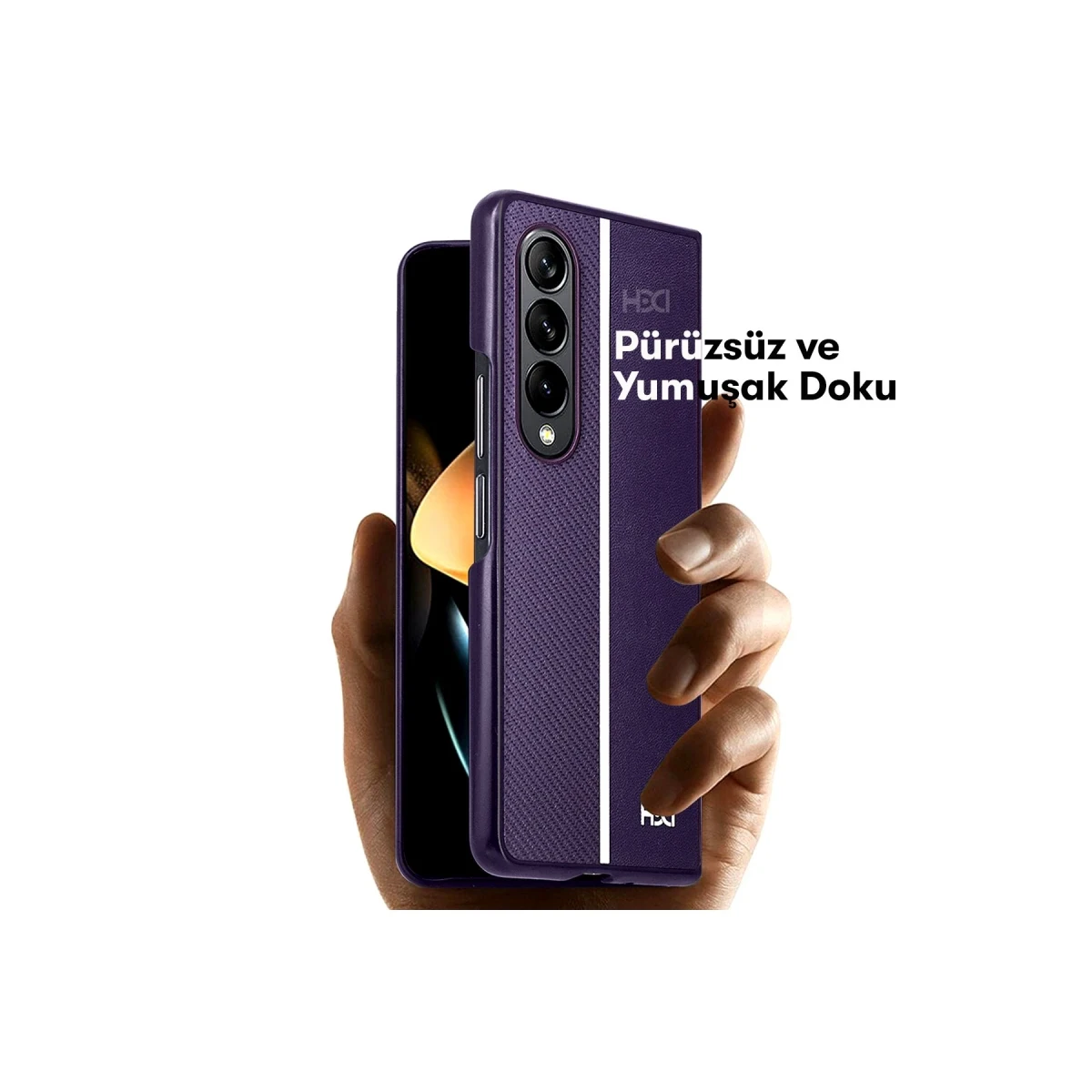 HDD Samsung Galaxy Z Fold 3 Kılıf HBC-155 Lizbon Kapak - Lacivert