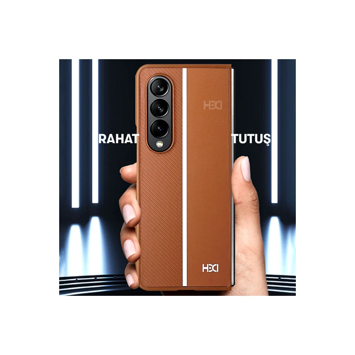 HDD Samsung Galaxy Z Fold 3 Kılıf HBC-155 Lizbon Kapak - Lacivert