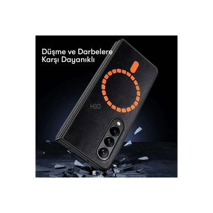 HDD Samsung Galaxy Z Fold 3 Kılıf HBC-156 Forum Magneticsafe Kapak - Derin Mor