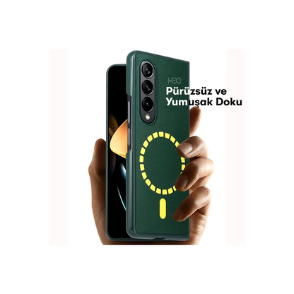 HDD Samsung Galaxy Z Fold 3 Kılıf HBC-156 Forum Magneticsafe Kapak - Kahverengi