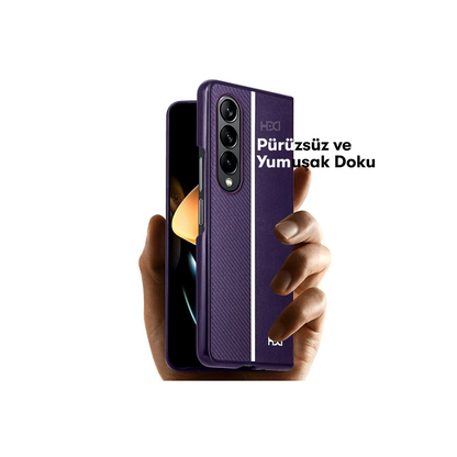 HDD Samsung Galaxy Z Fold 4 Kılıf HBC-155 Lizbon Kapak - Kahverengi