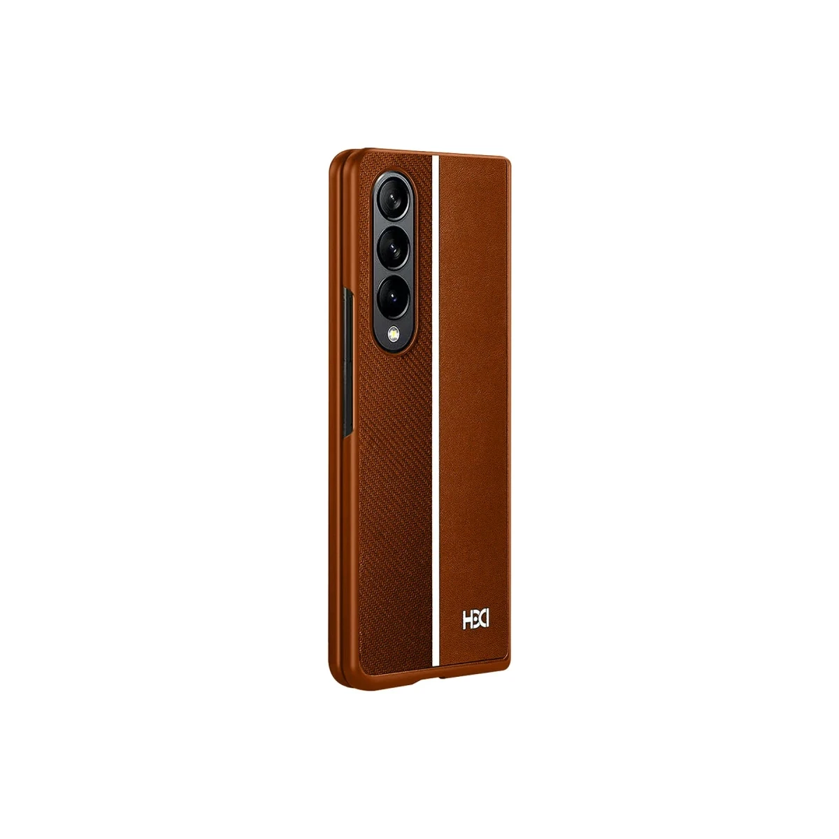 HDD Samsung Galaxy Z Fold 4 Kılıf HBC-155 Lizbon Kapak - Kahverengi