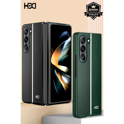 HDD Samsung Galaxy Z Fold 5 Kılıf HBC-155 Lizbon Kapak - Kahverengi