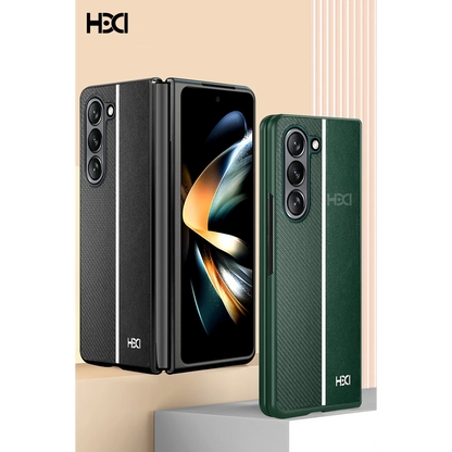 HDD Samsung Galaxy Z Fold 5 Kılıf HBC-155 Lizbon Kapak - Kahverengi