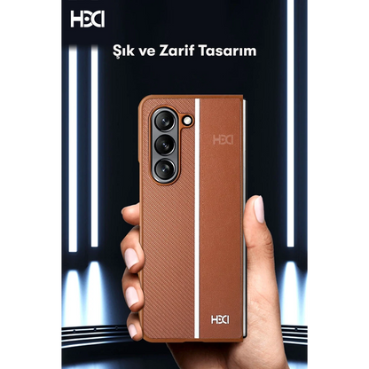 HDD Samsung Galaxy Z Fold 5 Kılıf HBC-155 Lizbon Kapak - Siyah