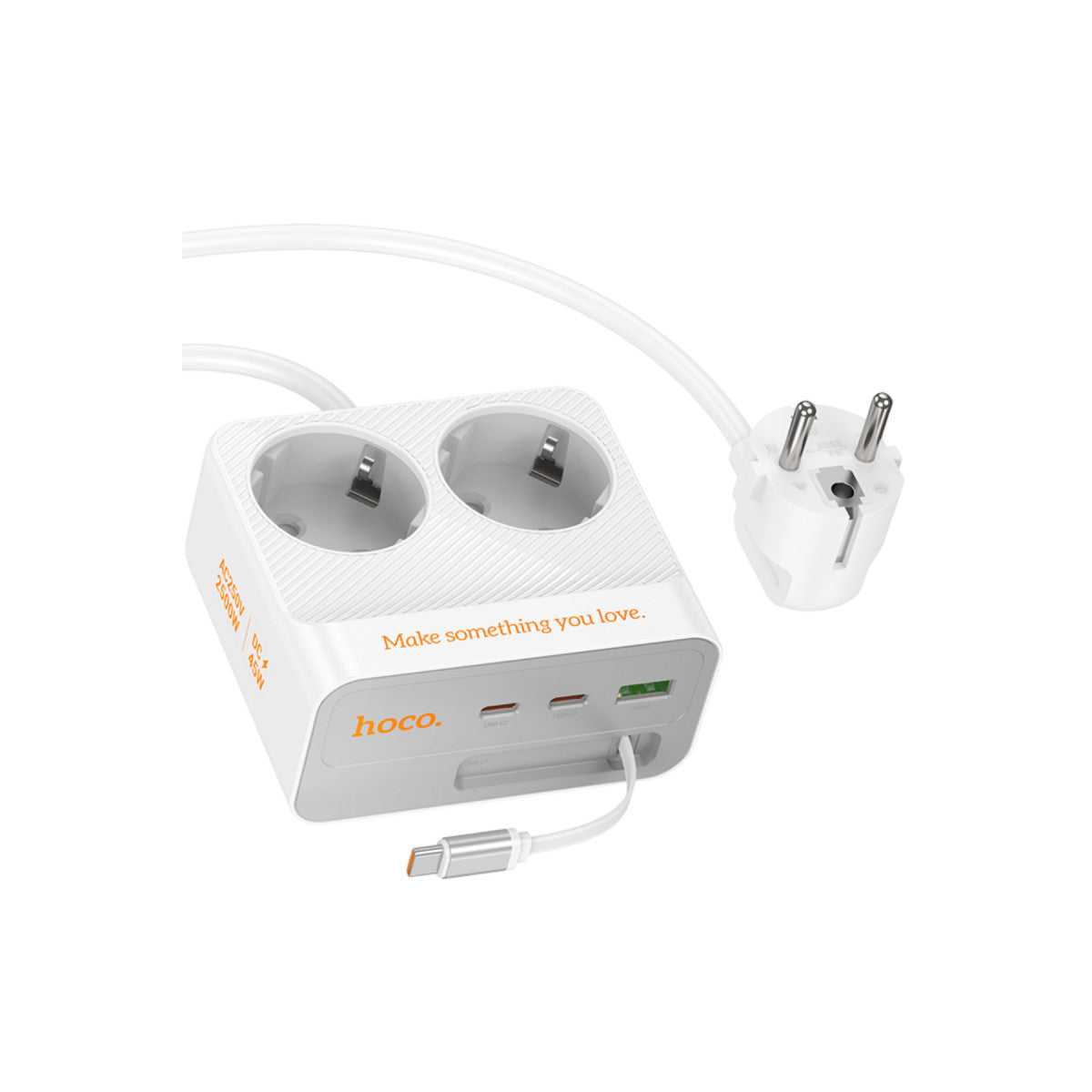 Hoco. AC28 Descanso 6in1 2M 2500W Priz Dönüştürücü